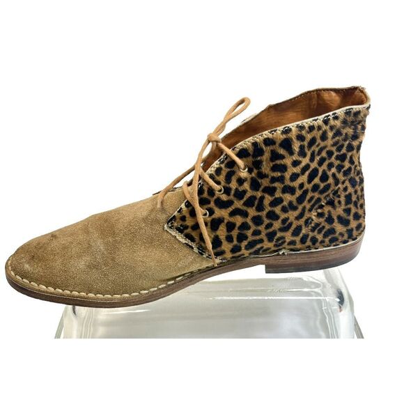 Vtg Guess by Georges Mariano Animal Print Pony Hair Suede Boots Sz 8 - Picture 2 of 12